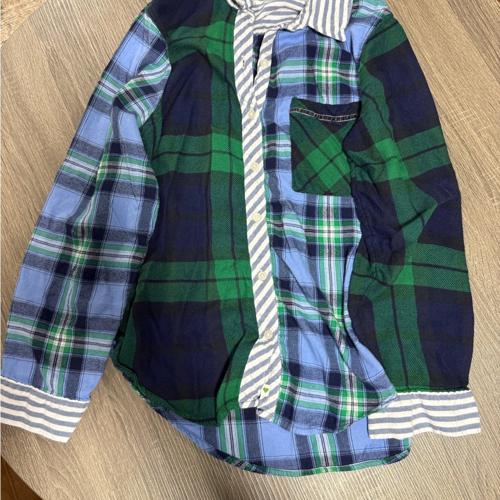 Aerie Striped Shirt in Blue and White